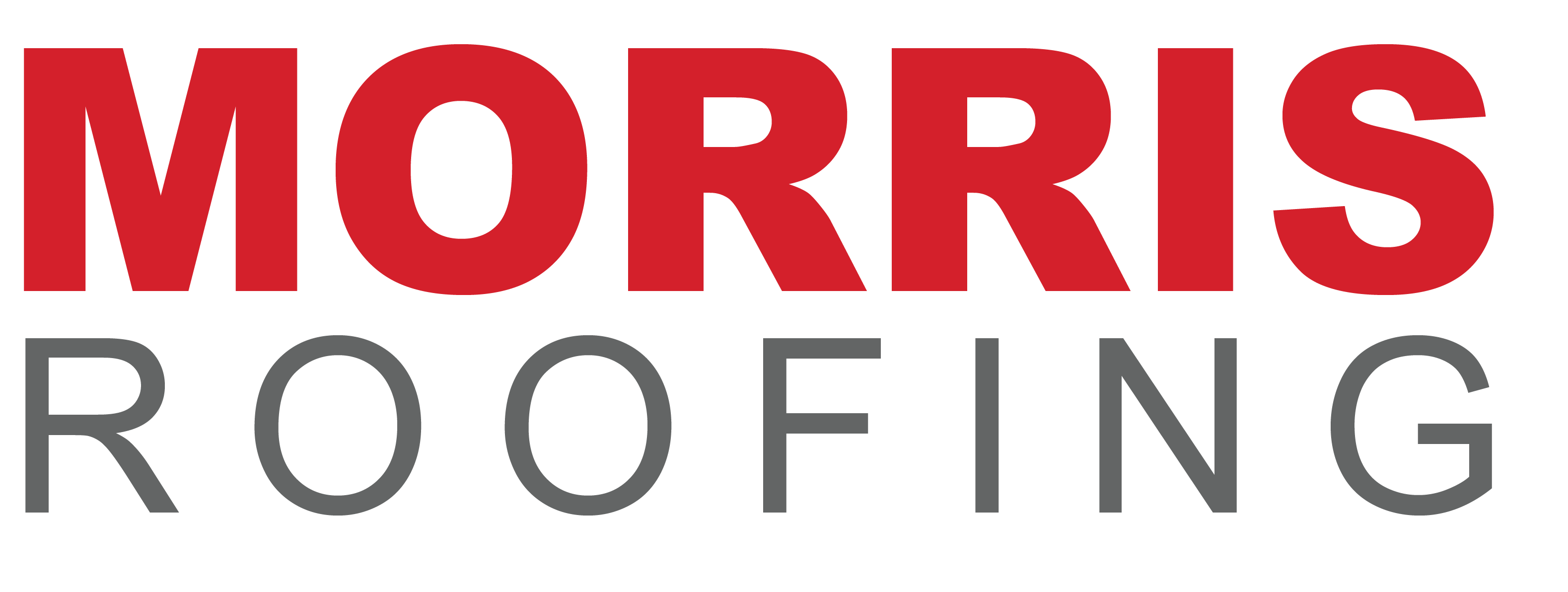 Red and Grey Logo - Morris Roofing Based in Wigan - Roof Repairs, Slating and Tiling, Fascia and Soffits, Skylight and Velux, Chimney Repairs, Lead Work